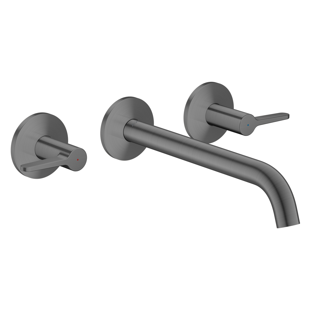 Axor One 5.3 GPM Lever Handle Wall Mounted Brushed Black Chrome Tub Filler