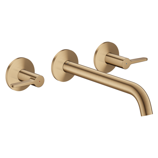 Axor One 5.3 GPM Lever Handle Wall Mounted Brushed Bronze Tub Filler