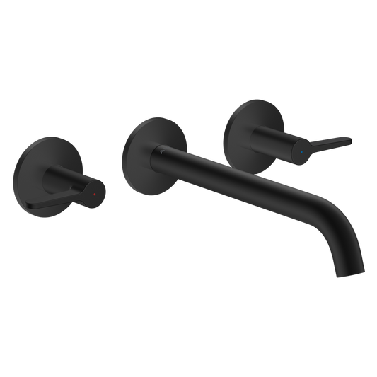 Axor One 5.3 GPM Lever Handle Wall Mounted Matte Black Tub Filler