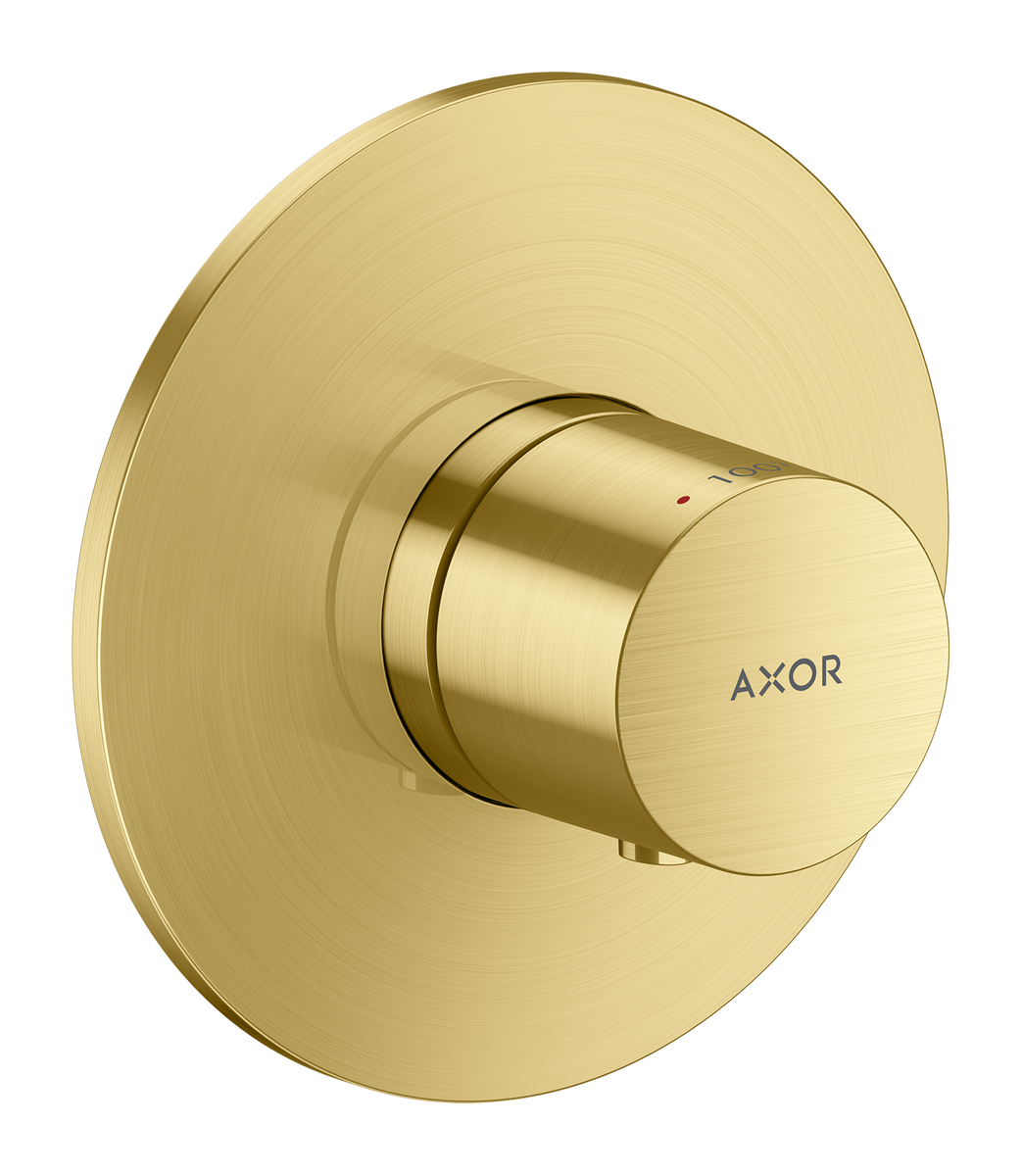 Axor One Brushed Brass Thermostatic Trim