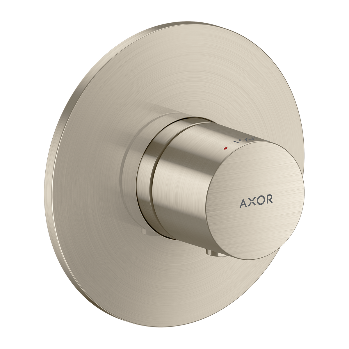 Axor One Brushed Nickel Thermostatic Trim