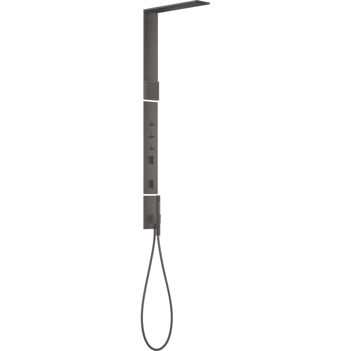 Axor ShowerComposition 1.75 GPM Brushed Black Chrome Shower Column Set