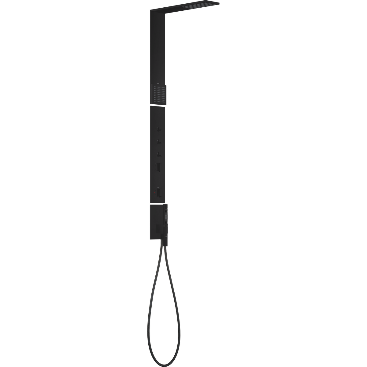 Axor ShowerComposition 1.75 GPM Matte Black Shower Column Set