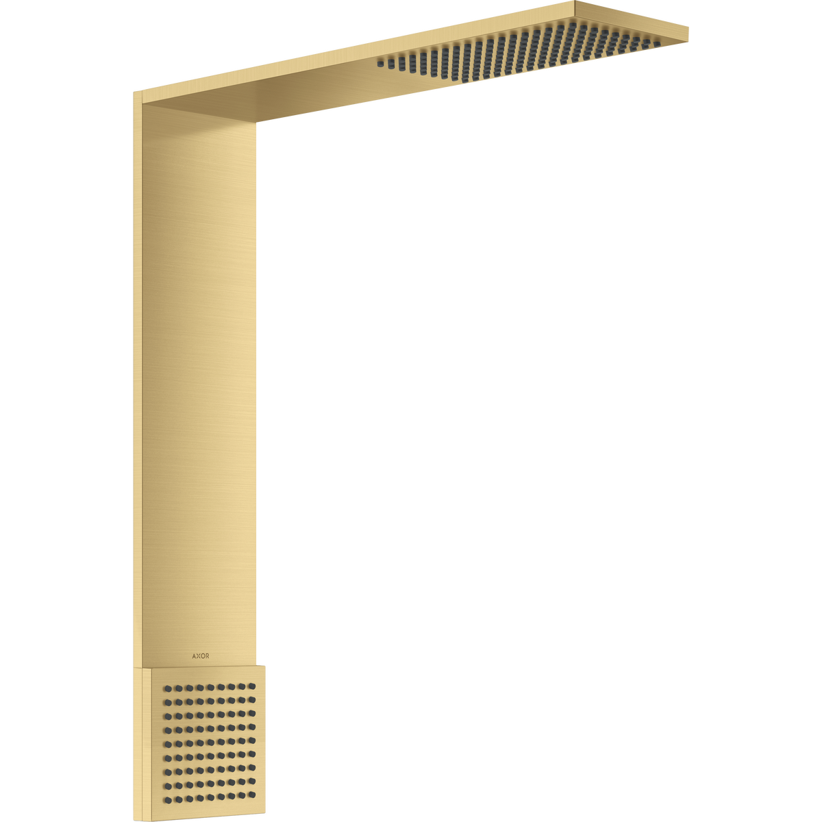 Axor ShowerComposition 2.5 GPM 1-Jet Overhead Shower and Shoulder Shower Brushed Gold Optic Shower Module