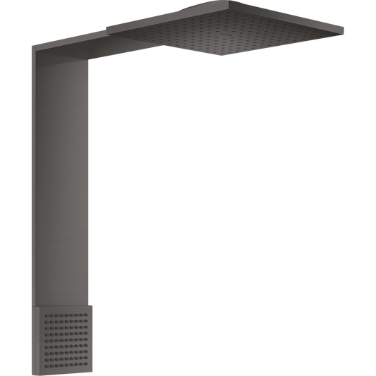 Axor ShowerComposition 2.5 GPM 2-Jet Overhead Shower 1-Jet Shoulder Shower Brushed Black Chrome Shower Module
