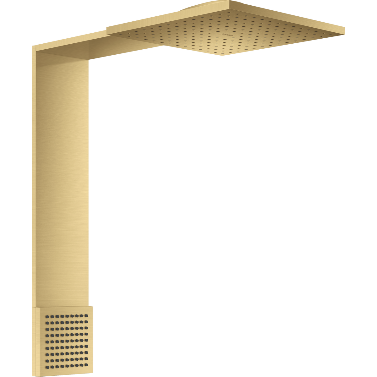 Axor ShowerComposition 2.5 GPM 2-Jet Overhead Shower 1-Jet Shoulder Shower Brushed Gold Optic Shower Module