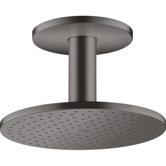 Axor ShowerSolutions 2.5 GPM 250 2-Jet Brushed Black Chrome Showerhead With Ceiling Connection
