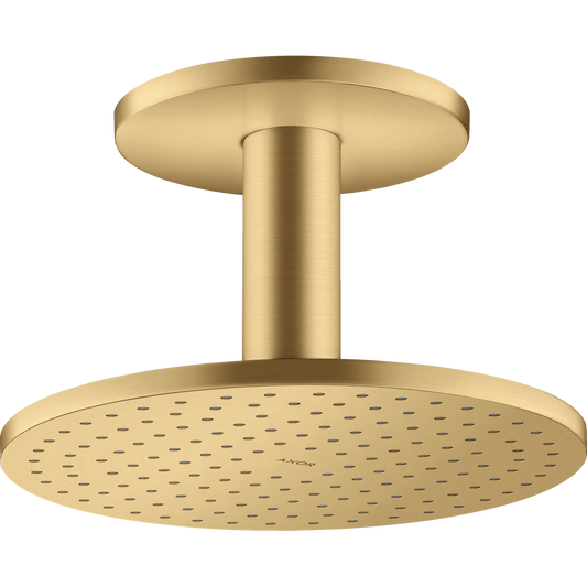 Axor ShowerSolutions 2.5 GPM 250 2-Jet Brushed Gold Optic Showerhead With Ceiling Connection