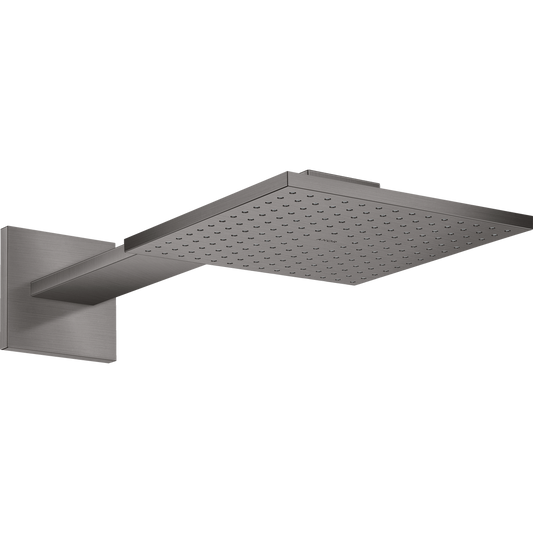 Axor ShowerSolutions 2.5 GPM 250 2-Jet Brushed Black Chrome Square Showerhead With Showerarm Trim