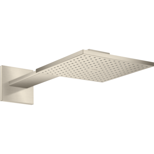 Axor ShowerSolutions 2.5 GPM 250 2-Jet Brushed Nickel Square Showerhead With Showerarm Trim