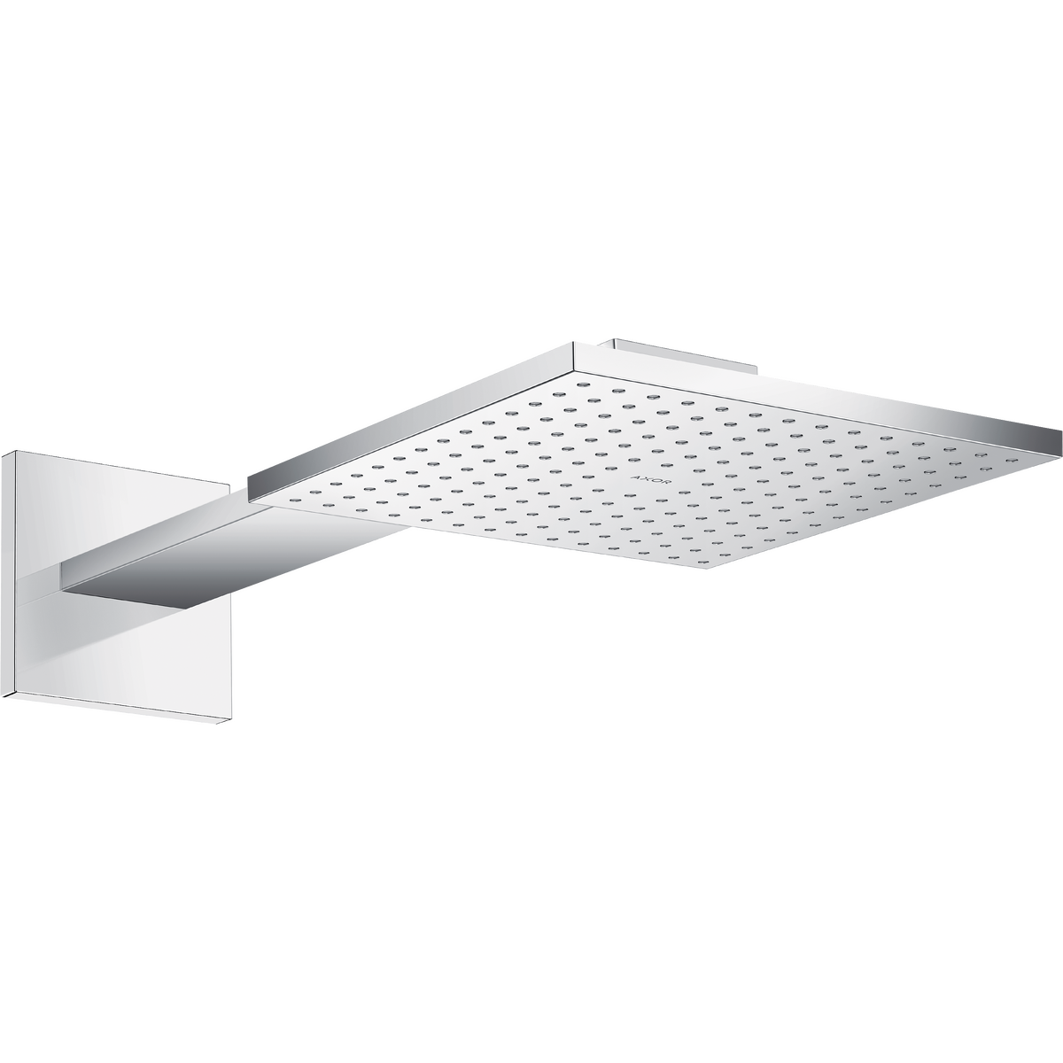 Axor ShowerSolutions 2.5 GPM 250 2-Jet Chrome Square Showerhead With Showerarm Trim