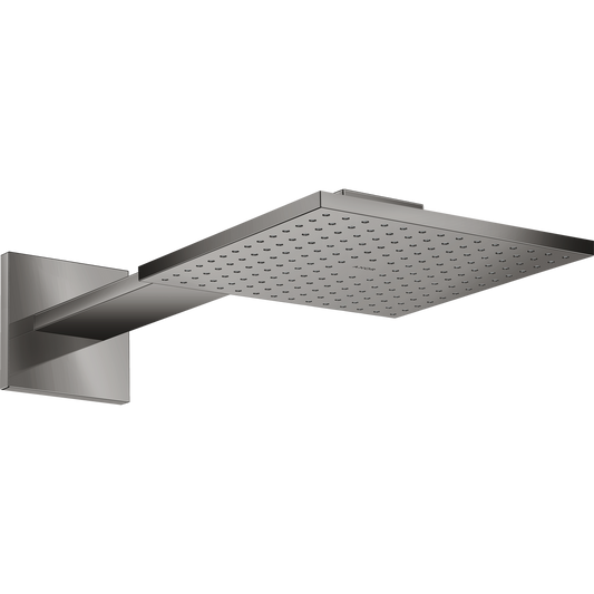 Axor ShowerSolutions 2.5 GPM 250 2-Jet Polished Black Chrome Square Showerhead With Showerarm Trim