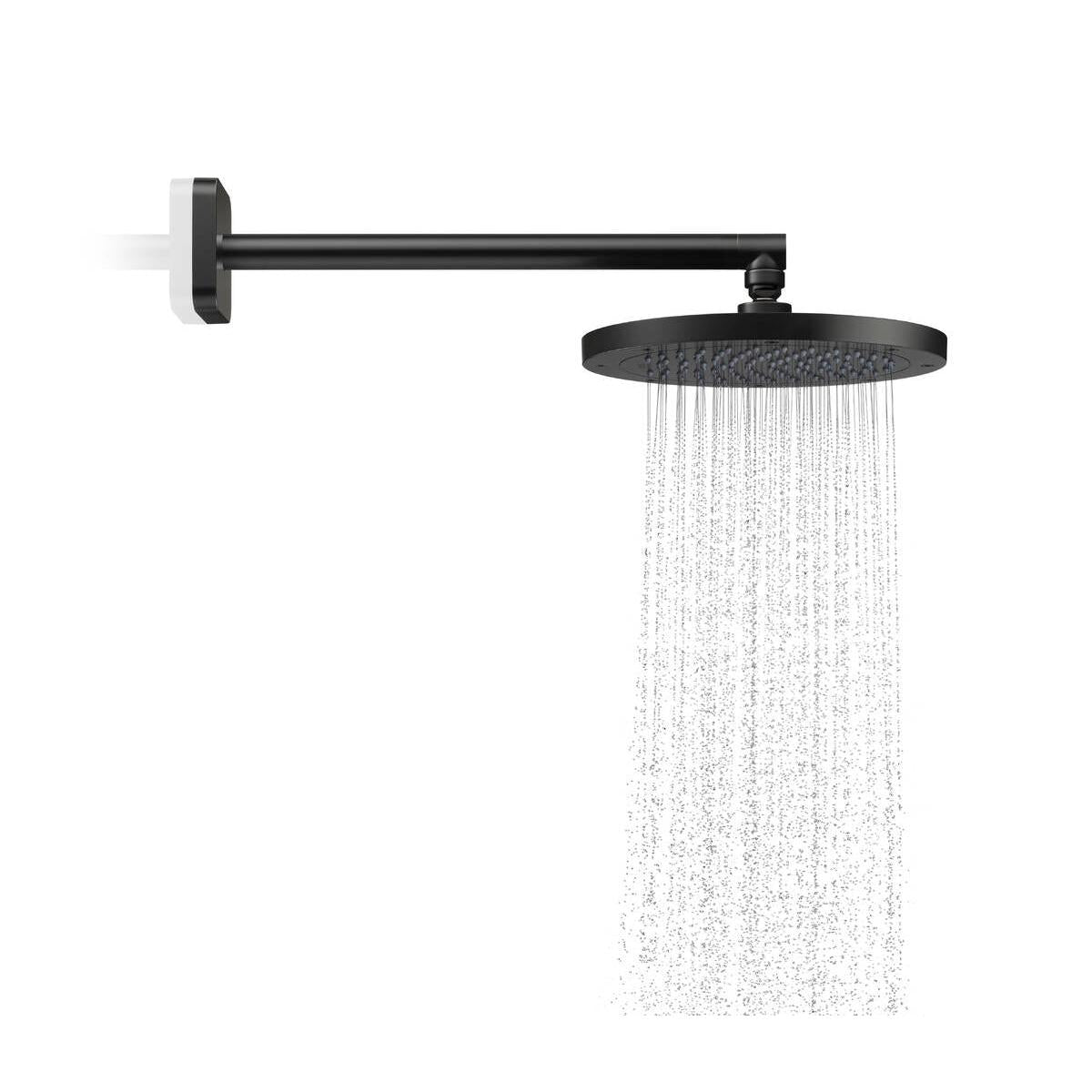 Axor ShowerSolutions 1.5 GPM 245 1-Jet Matte Black Rain Showerhead