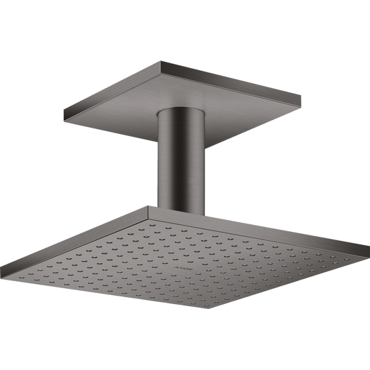 Axor ShowerSolutions 2.5 GPM 250 2-Jet Brushed Black Chrome Square Showerhead With Ceiling Connection