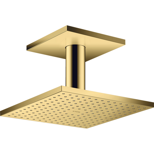Axor ShowerSolutions 2.5 GPM 250 2-Jet Polished Gold Optic Showerhead With Ceiling Connection