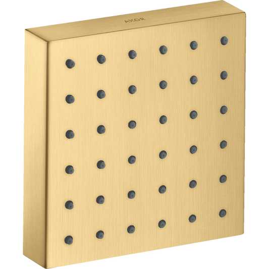 Axor ShowerSolutions 5" x 5" 1.5 GPM Square Brushed Gold Optic Bodyspray