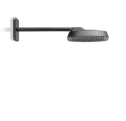 Axor ShowerSphere 120/120 Soft Square Brushed Black Chrome Escutcheon