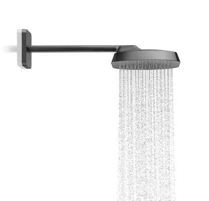 Axor ShowerSphere 120/120 Soft Square Brushed Black Chrome Escutcheon