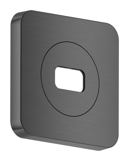 Axor ShowerSphere 120/120 Soft Square Brushed Black Chrome Escutcheon
