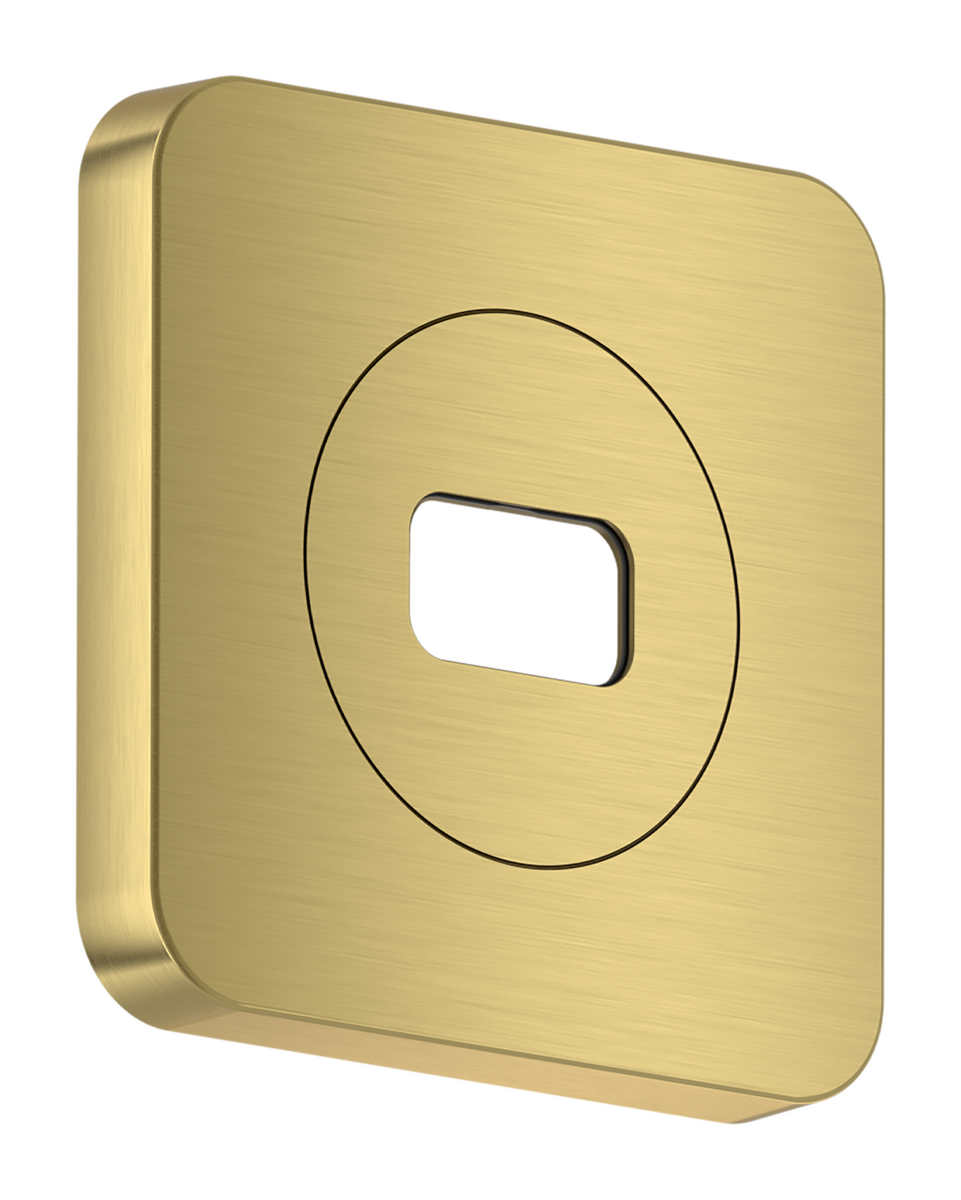 Axor ShowerSphere 120/120 Soft Square Brushed Gold Optic Escutcheon