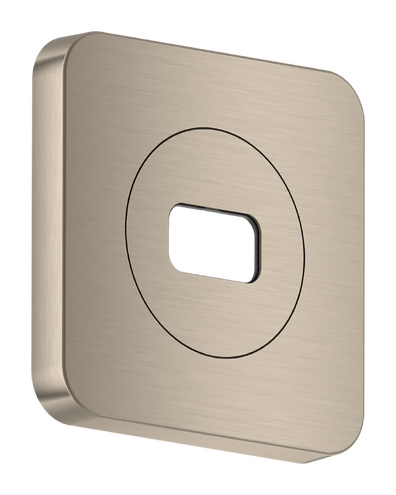 Axor ShowerSphere 120/120 Soft Square Brushed Nickel Escutcheon