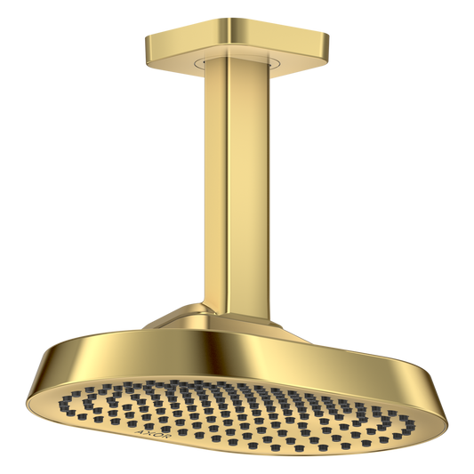 Axor ShowerSphere 1.5 GPM 250 1-Jet Ceiling Connection Polished Gold Optic Showerhead