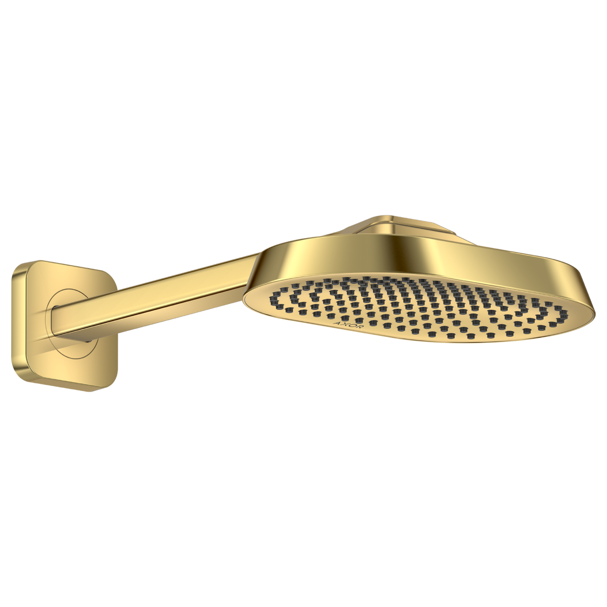 Axor ShowerSphere 1.5 GPM 250 1-Jet Polished Gold Optic Showerhead With Shower Arm