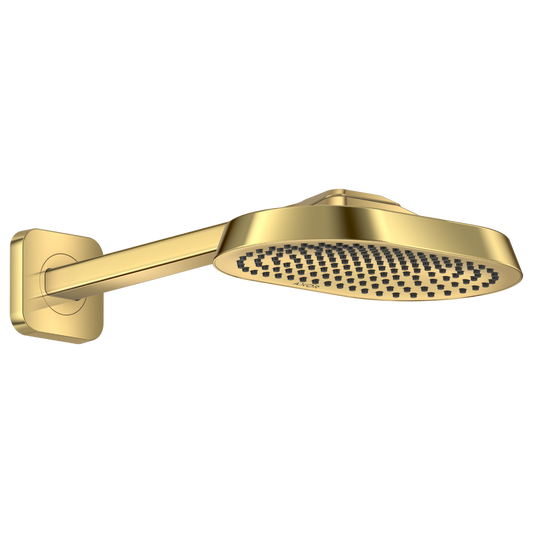 Axor ShowerSphere 1.5 GPM 250 1-Jet Polished Gold Optic Showerhead With Shower Arm