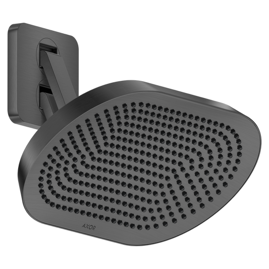 Axor ShowerSphere 1.75 GPM 370 2-Jet Brushed Black Chrome Showerhead With Adjustable Showerarm