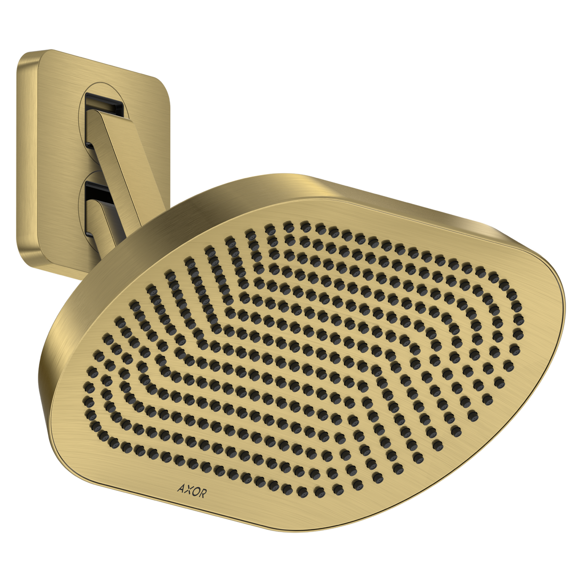 Axor ShowerSphere 1.75 GPM 370 2-Jet Brushed Brass Showerhead With Adjustable Showerarm
