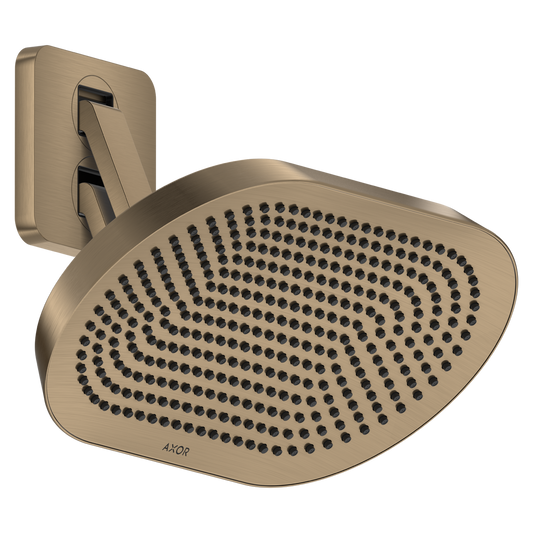 Axor ShowerSphere 1.75 GPM 370 2-Jet Brushed Bronze Showerhead With Adjustable Showerarm