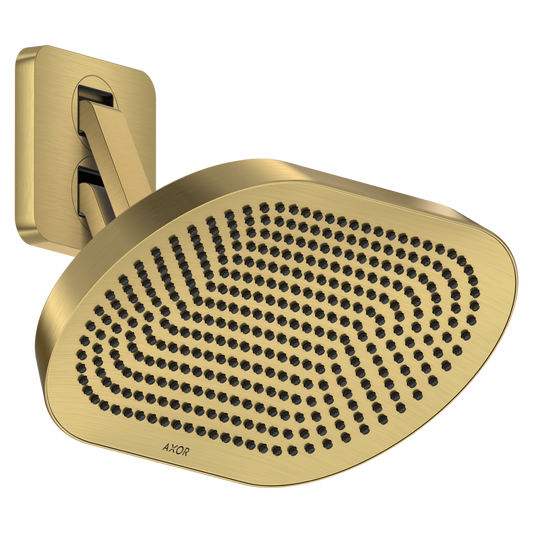 Axor ShowerSphere 1.75 GPM 370 2-Jet Brushed Gold Optic Showerhead With Adjustable Showerarm