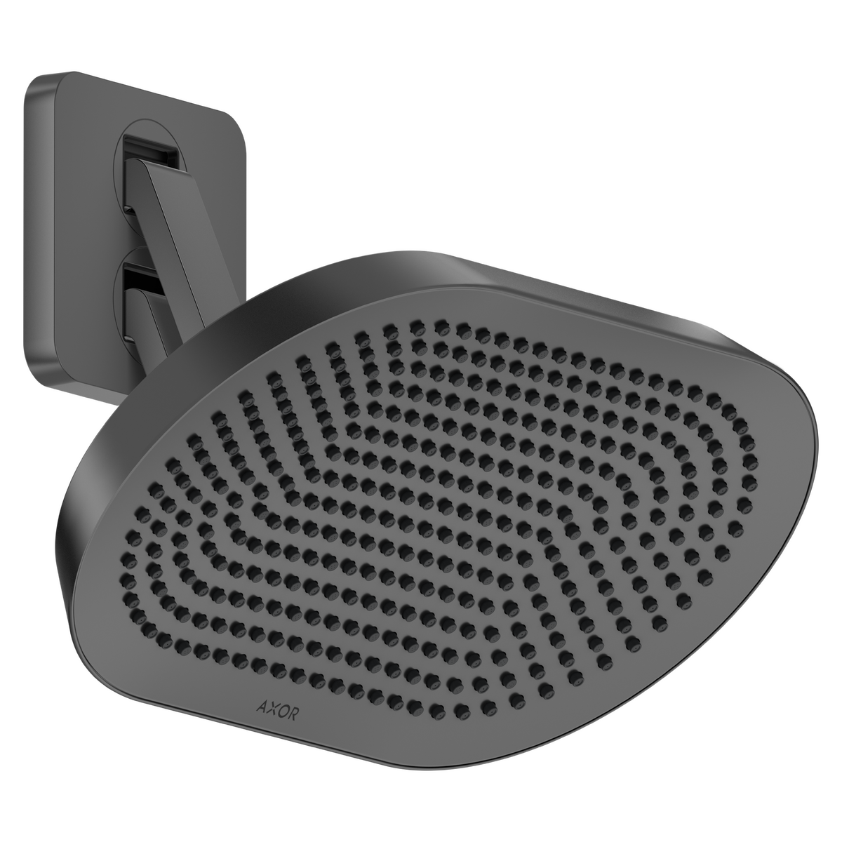 Axor ShowerSphere 1.75 GPM 370 2-Jet Polished Black Chrome Showerhead With Adjustable Showerarm