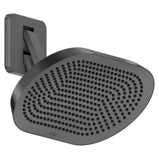 Axor ShowerSphere 1.75 GPM 370 2-Jet Polished Black Chrome Showerhead With Adjustable Showerarm