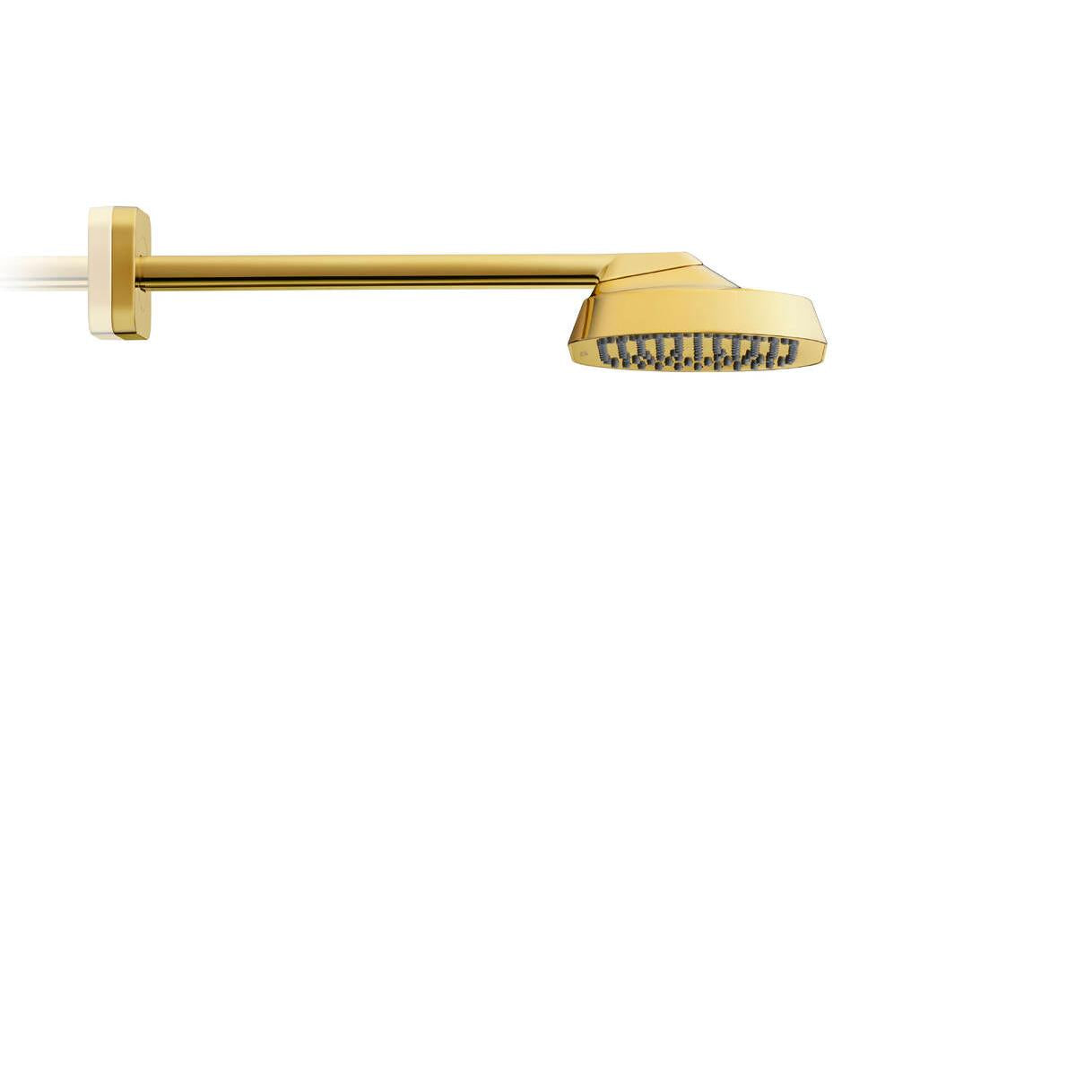Axor ShowerSphere 1.75 GPM 250 1-Jet Polished Gold Optic Showerhead With Shower Arm