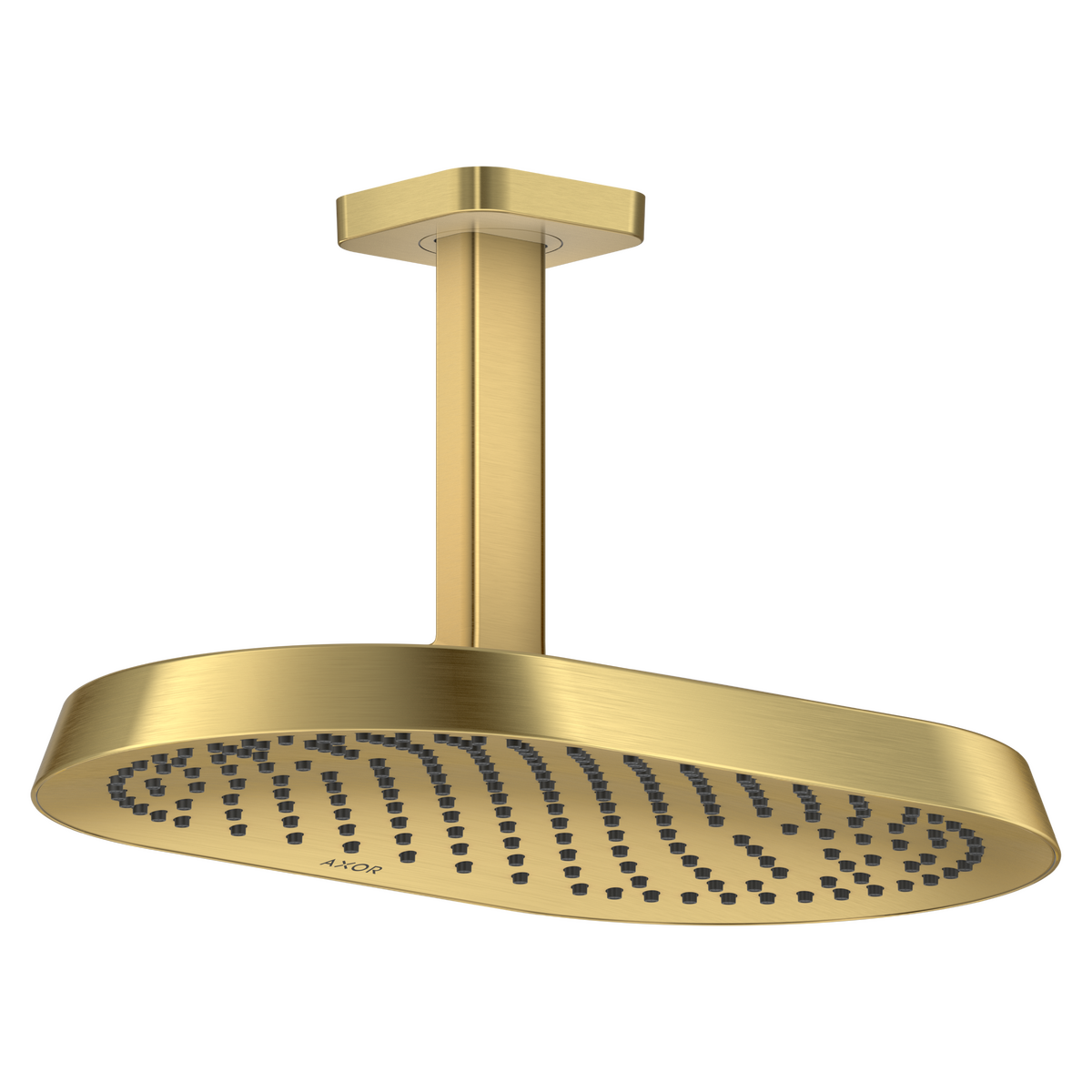 Axor ShowerSphere 2.5 GPM 370 1-Jet Ceiling Connection Brushed Gold Optic Showerhead