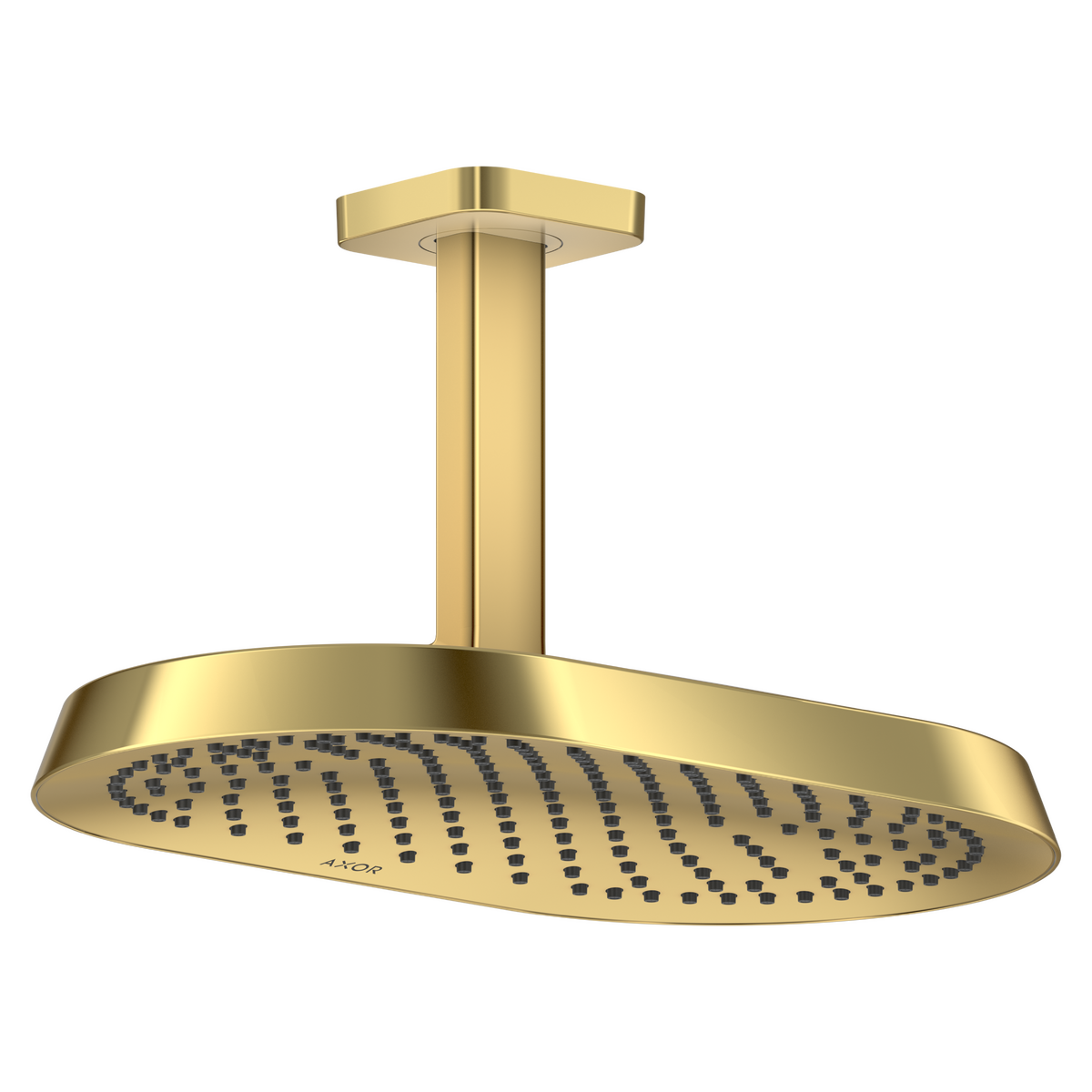 Axor ShowerSphere 2.5 GPM 370 1-Jet Ceiling Connection Polished Gold Optic Showerhead