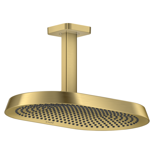 Axor ShowerSphere 1.75 GPM 370 2-Jet Brushed Brass Showerhead With Ceiling Connection