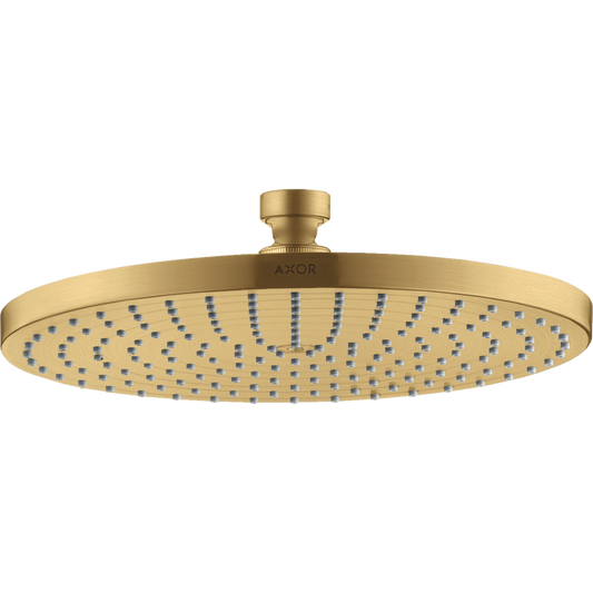 Axor Starck 2.5 GPM 240 1-Jet Brushed Gold Optic PowderRain Showerhead