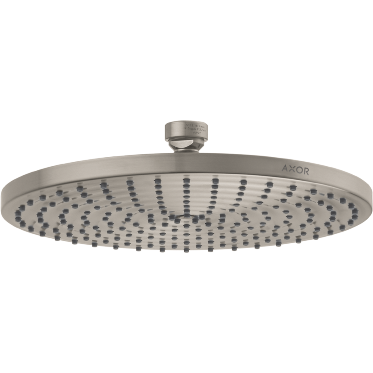 Axor Starck 2.5 GPM 240 1-Jet Brushed Nickel PowderRain Showerhead