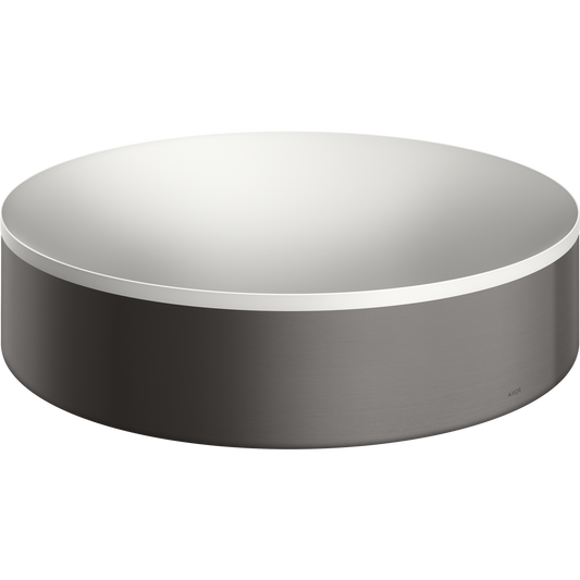 Axor Suite 15" Metal Brushed Black Chrome Round Sink Without Overflow