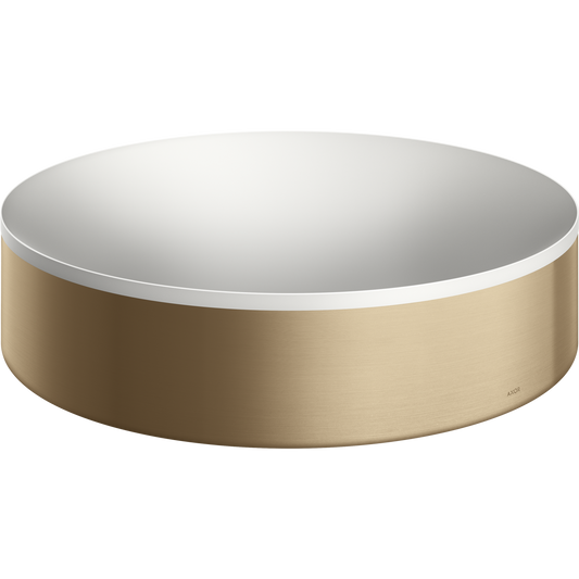 Axor Suite 15" Metal Brushed Bronze Round Sink Without Overflow