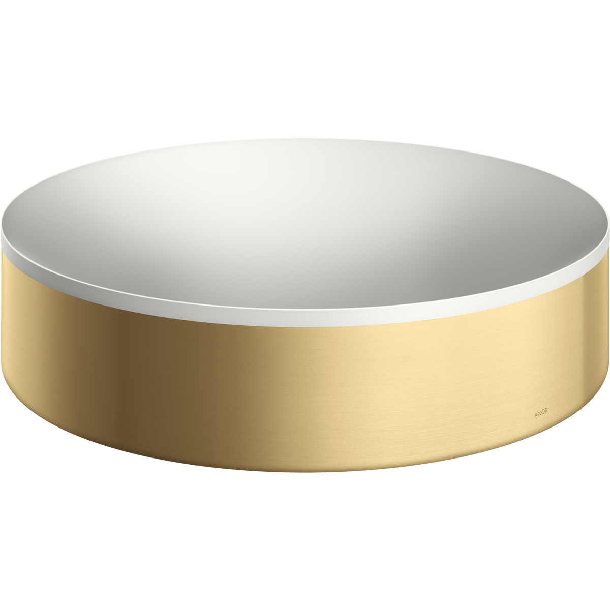 Axor Suite 15" Metal Brushed Gold Optic Round Sink Without Overflow