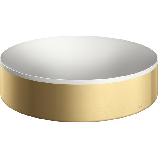 Axor Suite 15" Metal Brushed Gold Optic Round Sink Without Overflow