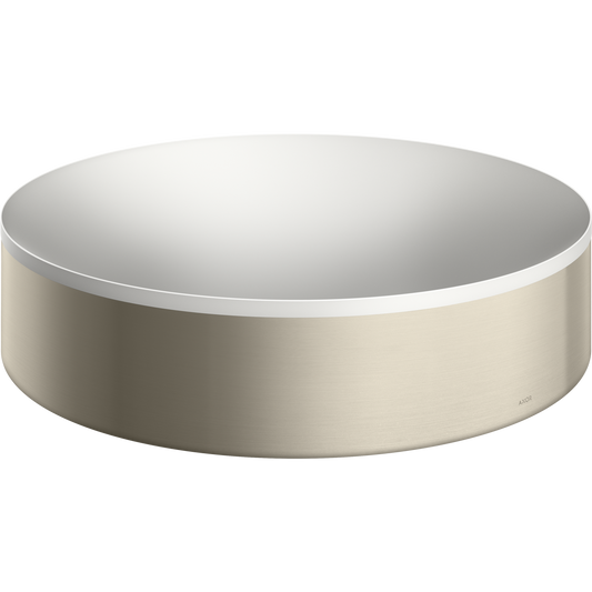 Axor Suite 15" Metal Brushed Nickel Round Sink Without Overflow