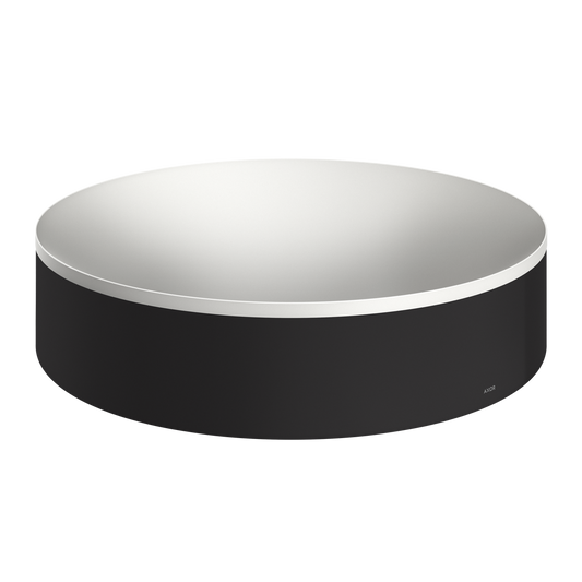 Axor Suite 15" Metal Matte Black Round Sink Without Overflow