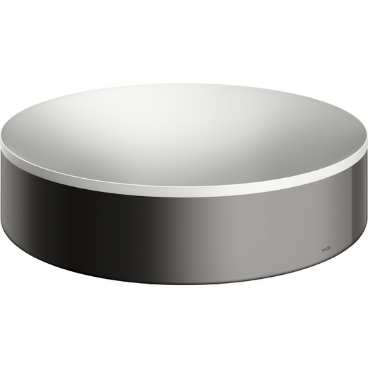 Axor Suite 15" Metal Polished Black Chrome Round Sink Without Overflow