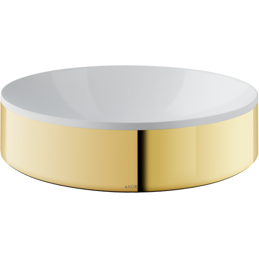 Axor Suite 15" Metal Polished Gold Optic Round Sink Without Overflow
