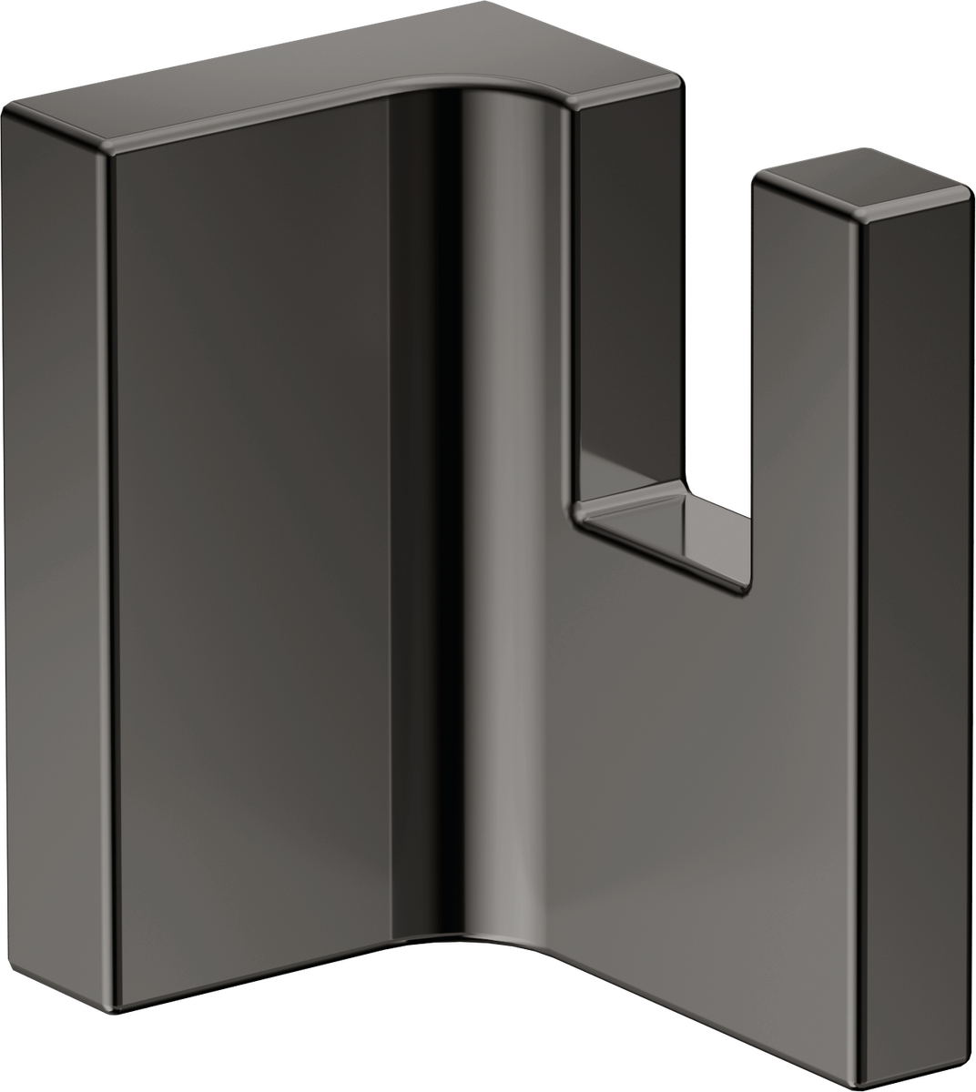 Axor Universal Rectangular Metal Wall Mounted Polished Black Chrome Towel Hook