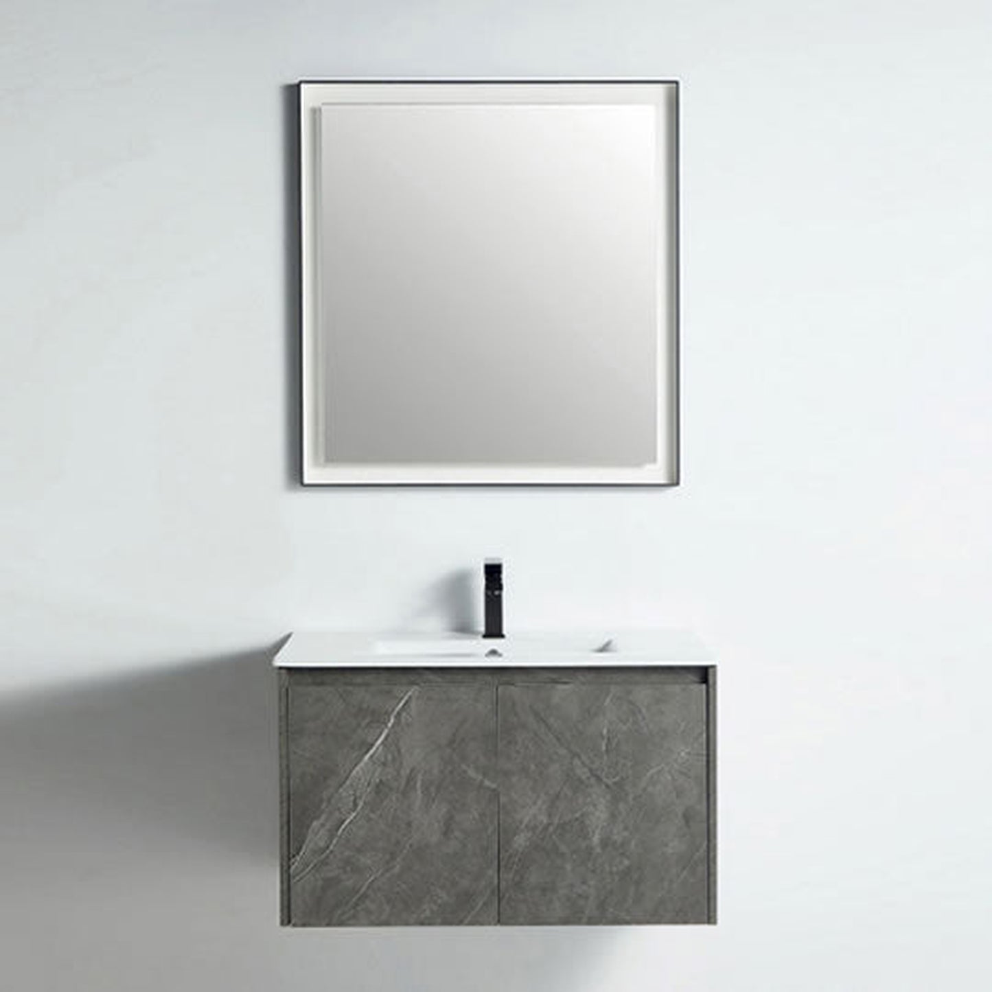 BNK BCB1832GMG Miami Grey Mable Grain Vanity Only Two-Door Soft Close